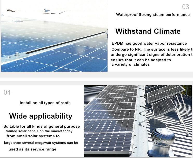 Different Sizes Rubber Weatherstrip Rubber Profile for Solar Panels