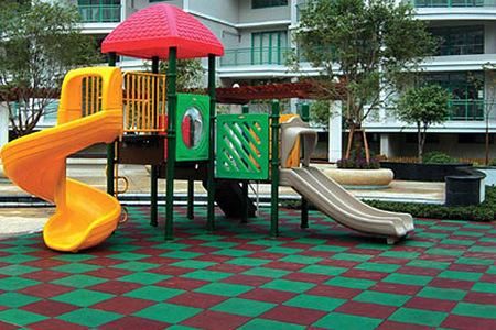 Gym Rubber Tiles Outdoor Safety Sports Rubber Flooring Tile