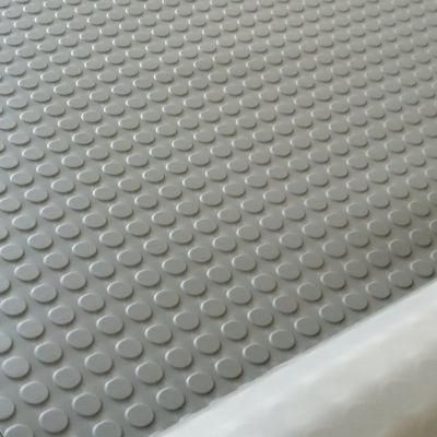 Factory Manufacture Gray Coin Rubber Flooring/ Round Stud Rubber Sheet