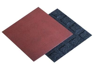 Black Inter-Locked Rubber Gym Floor Tile /Crossfit Rubber Gym Mat