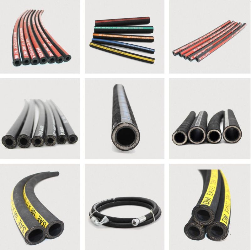 En/DIN and SAE Standard High Pressure Hydraulic Hose Line