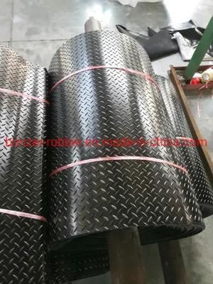 Rubber Diamond/Willow Mat Roll, 3-8mm Thickness, Non-Skid Rubber Sheet