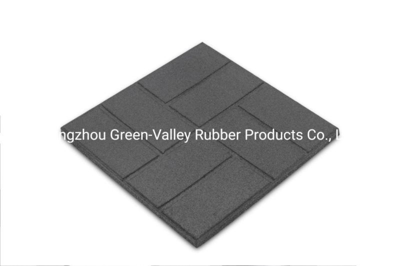 Kids Playground Outdoor Heated Rubber Flooring Mats Rubber Gym Floor Tile