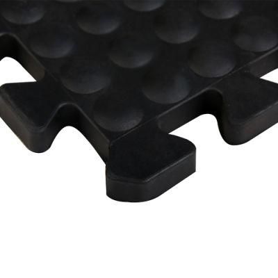 Easy Clean Rubber Bubble Interlocking Anti Fatigue Flooring Comfortable Mat