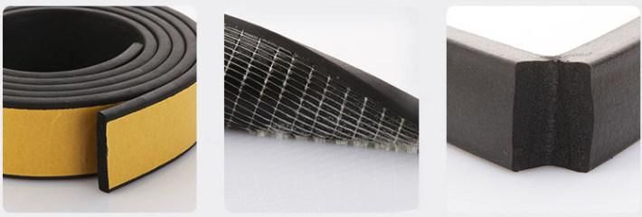 Flat, D Type EPDM Sponge/Foam Rubber Sealing Strip with Self Adhesive Tape for Cabinet