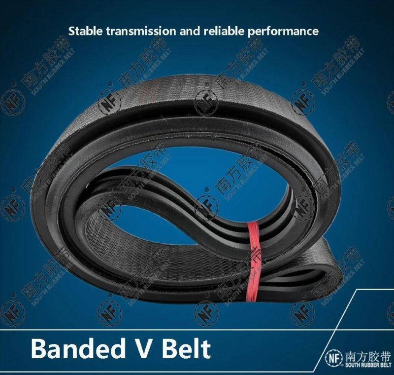 Banded Wrapped Industrial Rubber PVC PU Auto Motorcycle Transmission Parts Fan Conveyor Synchronous Tooth Drive Pk Timing Ribbed V Belt for Power