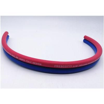 Red/Blue 5/16&prime;&prime;&3/8&prime;&prime; Rubber Twin Welding Hose