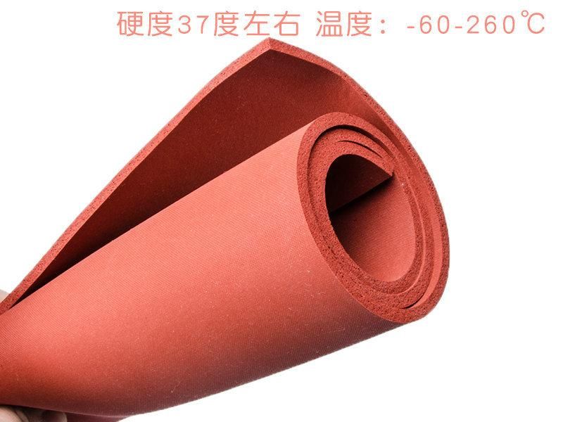 1mm, 2mm, 3mm, 4mm, 5mm, 6mm, 8mm, 10mm, 12mm, 15mm, 20mm Thickness Close Cell Red Silicone Sponge Sheet, Silicone Foam Sheet (3A1002)
