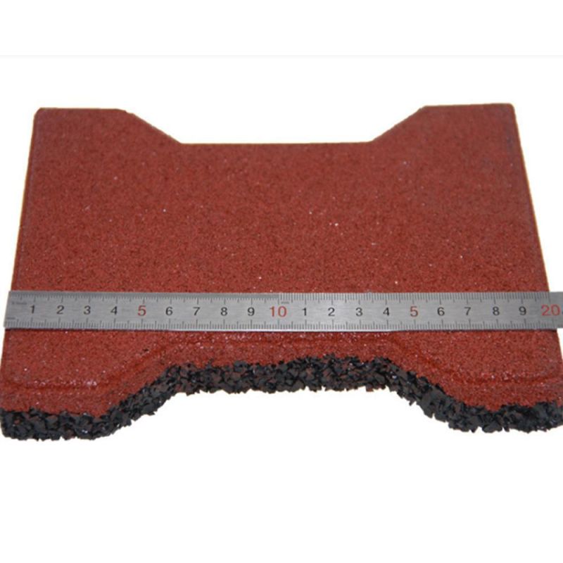 Anti Slip Outdoor Walkway Path Dog Bone Rubber Tiles 160mm*200mm
