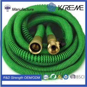 Green Magic Style 3X Expandable Garden Water Hose with Full Solid Brass Fitting