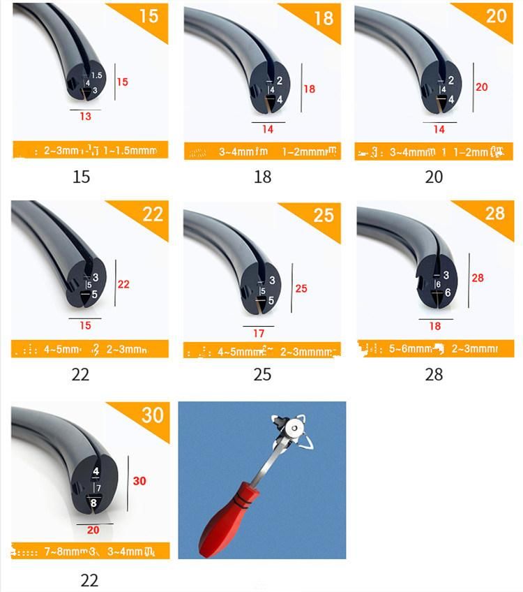 EPDM Rubber Glazing Sealing Strips for Boat Windshield
