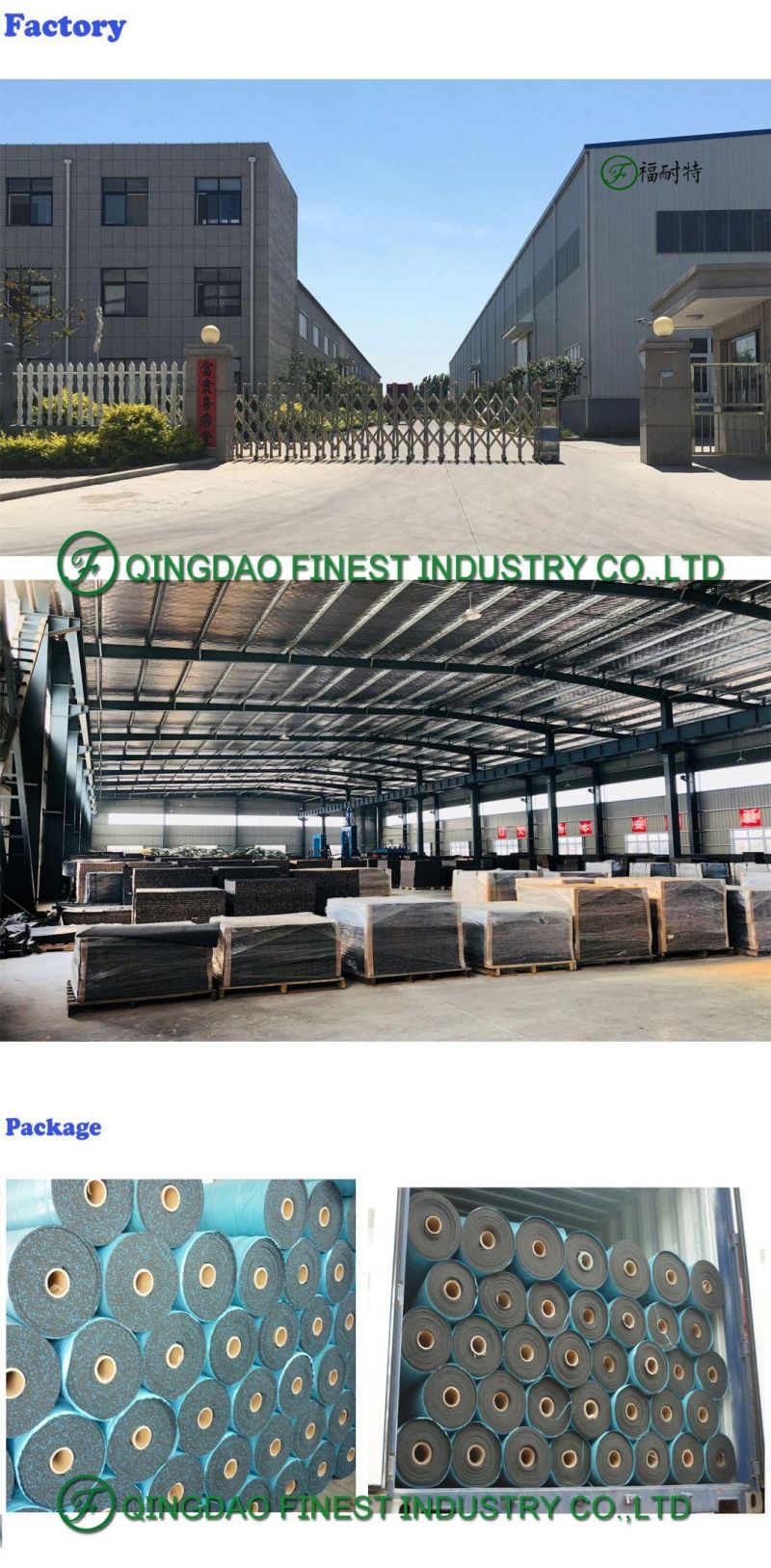 ISO9001 High Quality Indoor EPDM Gym Rubber Roll Flooring