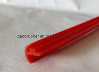 Extruding Red Silicone Rubber Gasket Profile