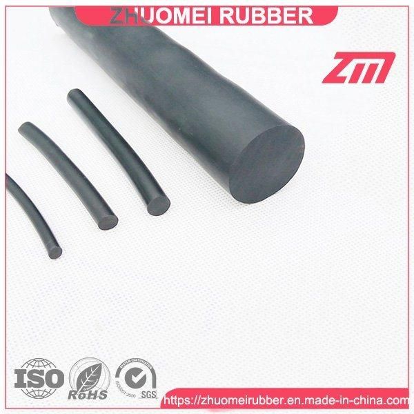 Black Solid Rubber Cord - 15 Feet - 7mm (1/4") Round