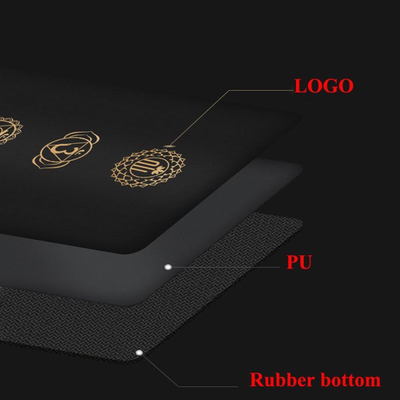 New Fashion Blue Rubber Black PU Yoga Mat for Pilates