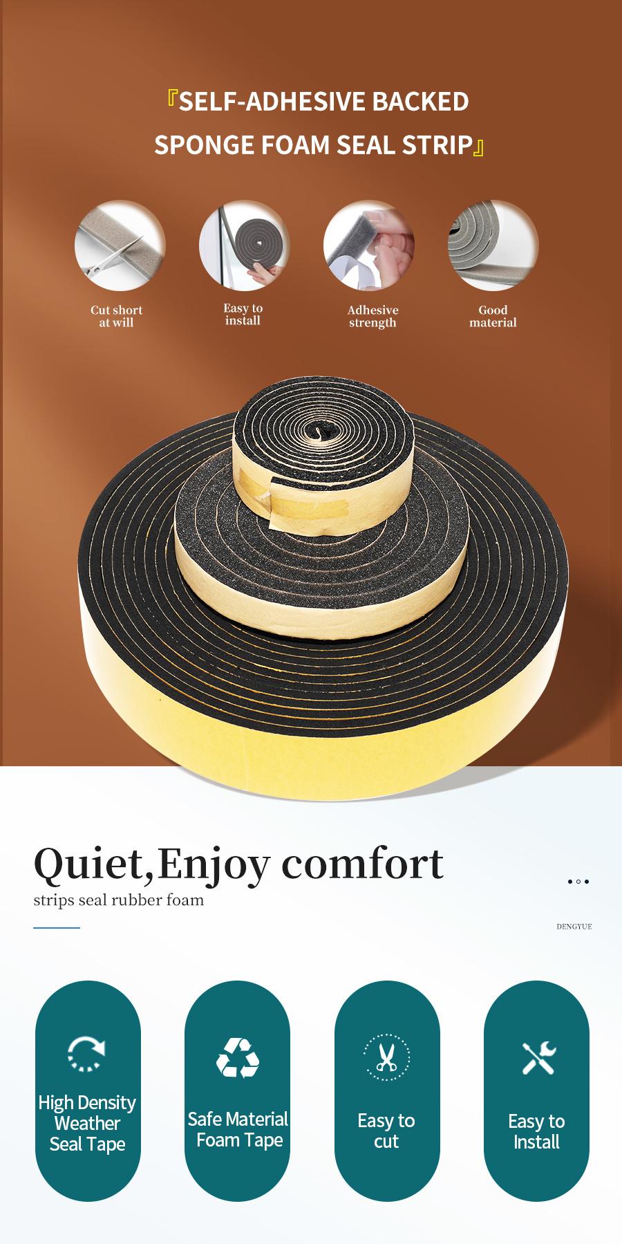 Self Adhesive Foam Sealing Tape Strip Draught Excluder