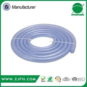 PVC Reinforced Transparent Bluish Braided Hose