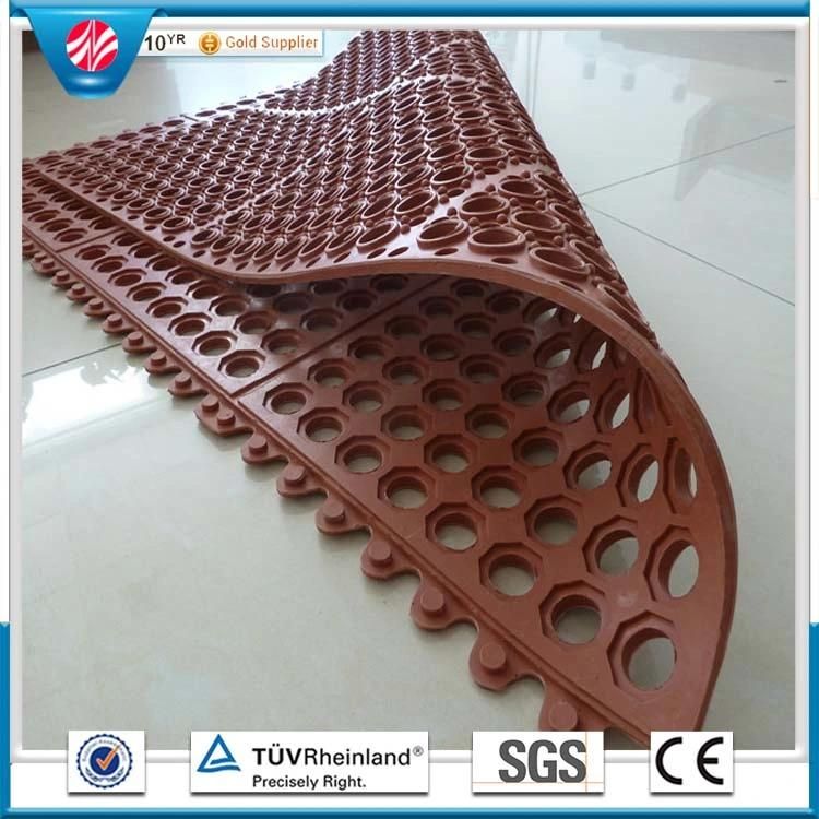 Hole Rubber Flooring Mat/Drainage Rubber Anti-Fatigue Mats