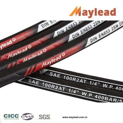 1/4&quot; Inch High Pressure Braided Rubber Hose En853 2sn 100r2at