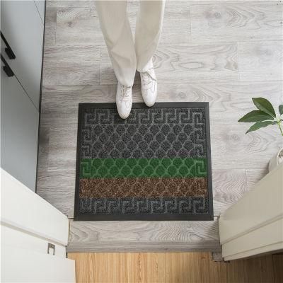 Environmental Protection Polypropylene Needle Punched Coconut Silk Surface Rubber Non Slip Indoor and Outdoor Door Mat