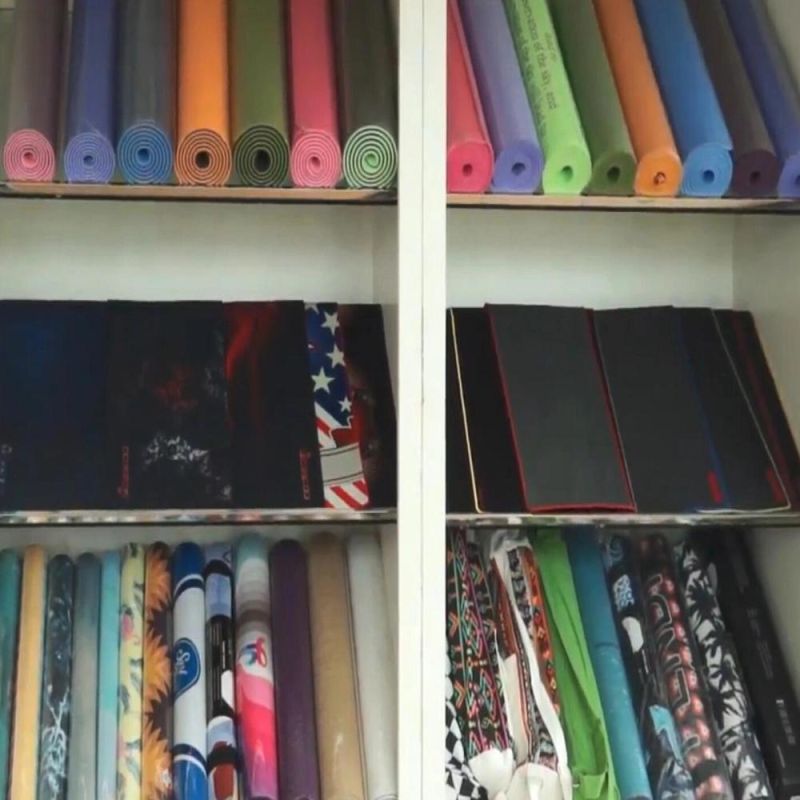 Eco Friendly Great Cushioning PU Leather Rubber Black Yoga Mat