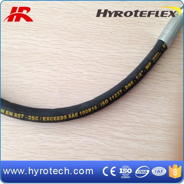 Best Quality Steel Wire Braid Reinforced High Pressure Blue Hydraulic Hose 1sc 2sc