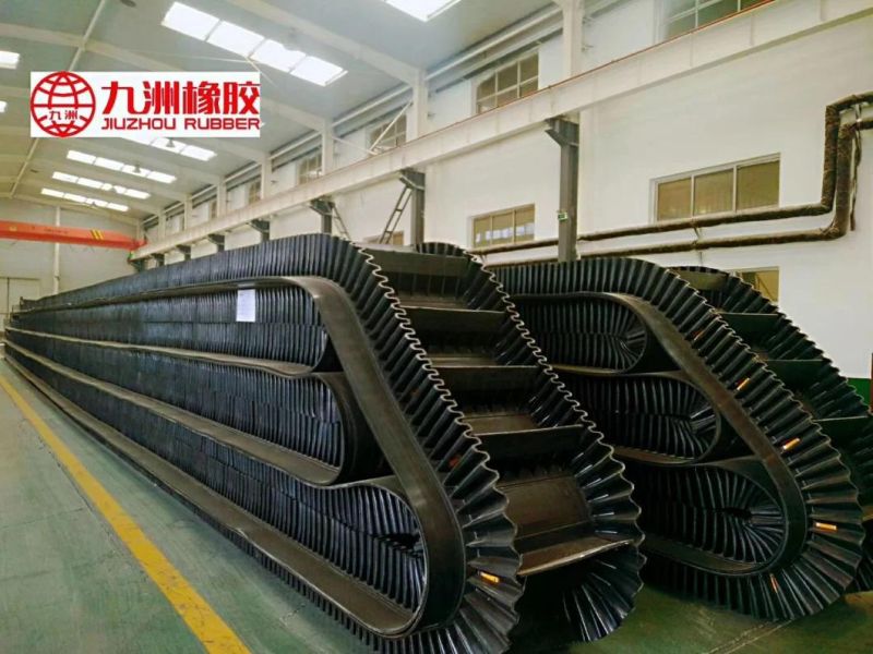 Ep100~Ep400 Sidewall Corrugated Rubber Conveyor Belt