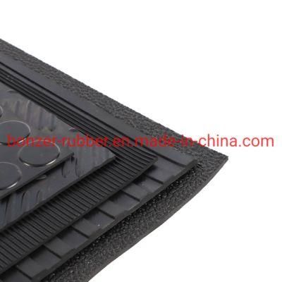 SBR/Nr Anti Slip Rubber Floor Roll Round DOT Diamond Checker Ribbed Rubber Sheet