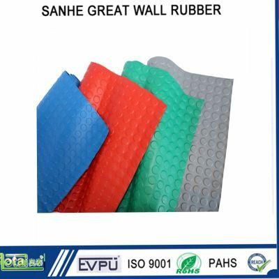 Anti Slip Colorful TPE Round Button Rubber Mat