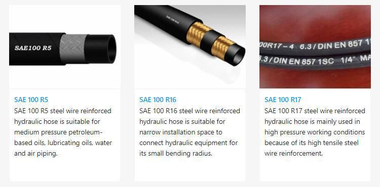 Too Long Life Service 1 Inch Oil Resistant Hose Stainless Steel Braided Hose Reinforced Hose Industrial Flexible High Pressure Hydraulic Rubber Hose