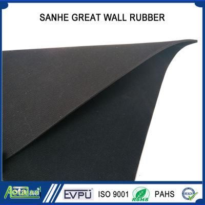 Anti-Slip Cloth Finished Rubber Sheet, Fabric Marks Rubber Floor Mat