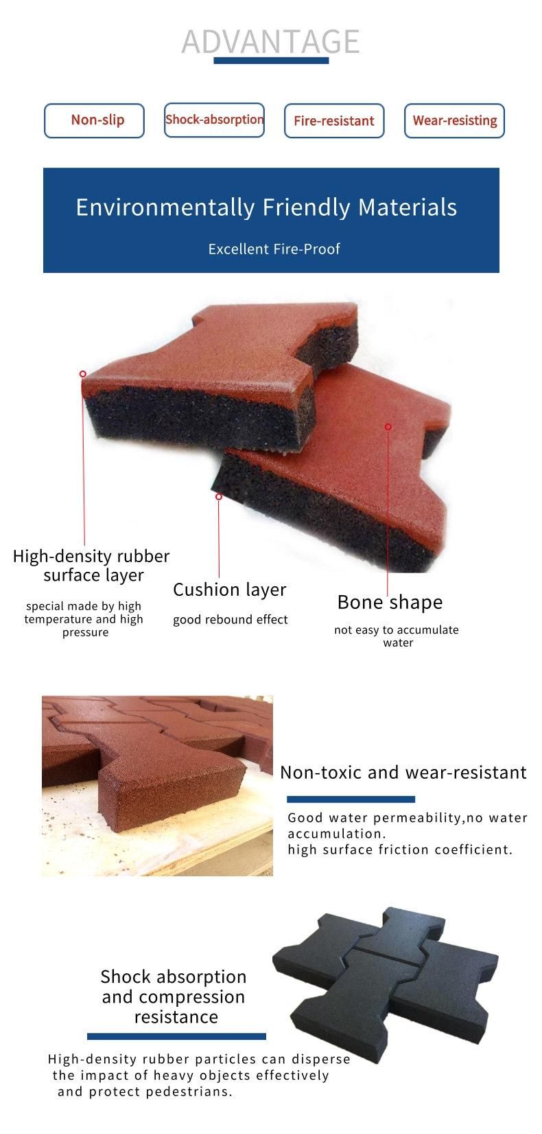 Anti-Slip and Noise-Reducing Dog Bone Shape Floor Tiles