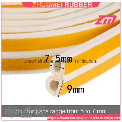 Self Adhesive Close Cell Foam Rubber Door Sealing Strip
