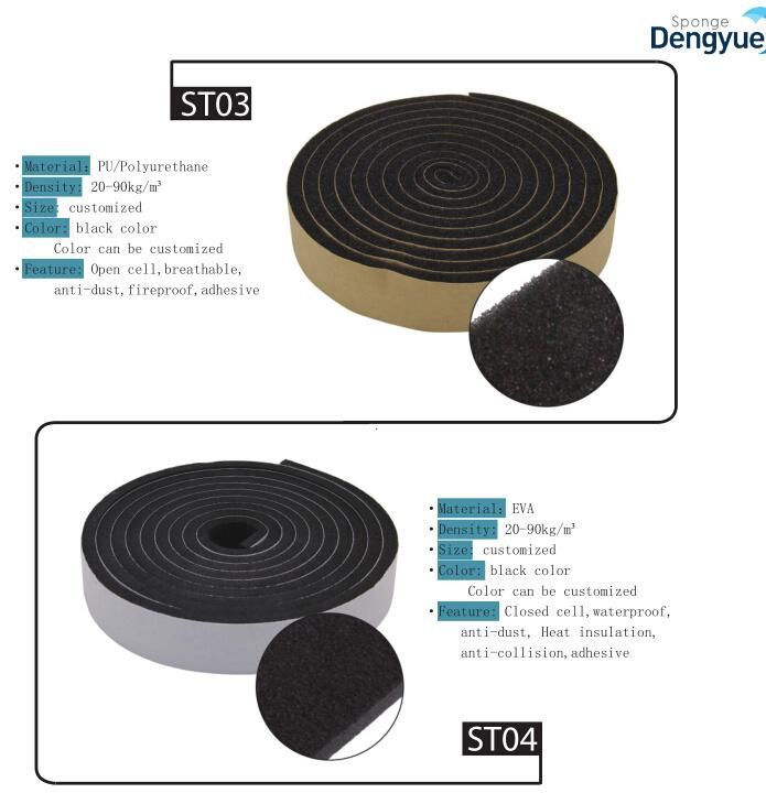 Self Adhesive Foam Sealing Tape Strip Draught Excluder EPDM Rubber
