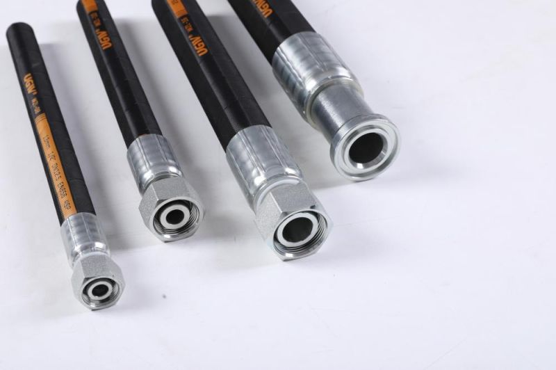 4 Steel Wire Spiral Hose En856 Rubber Hydraulic Hose Pipe