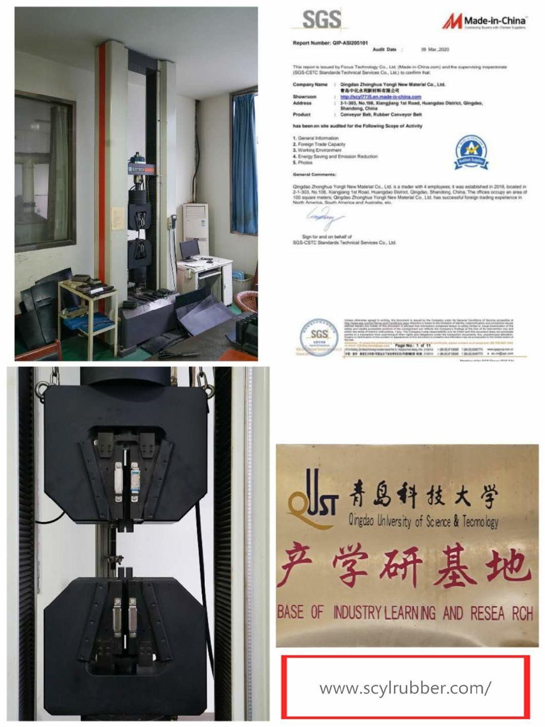 Cut Edge Pure Nylon Rubber Conveyor Belting for Cement Industry