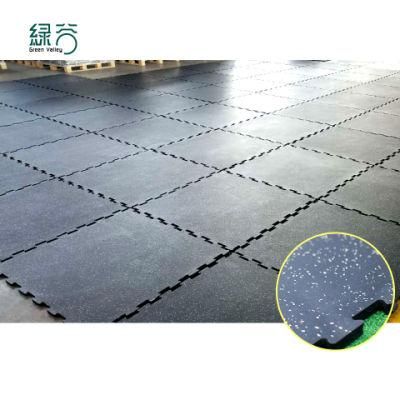 Non-Smell Crossfit Place Exercise Interlocking Gym Floor Mats Rubber Flooring Tileready to Ship