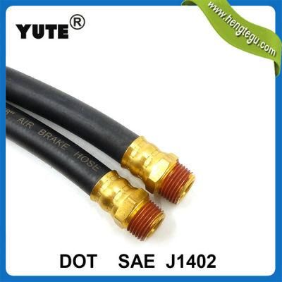 UV Resistant 1/2 Inch Smooth Surface Air Line Brake Rubber Hose Assembly Truck Parts