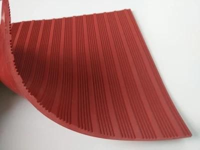 Anti - Slip Ribbed Rubber Mat Roll for Flooring