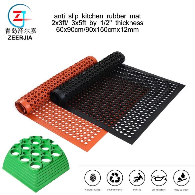 90X150cm Safety Workstation Rubber Floor Mat Beveled Edge Rubber Mat