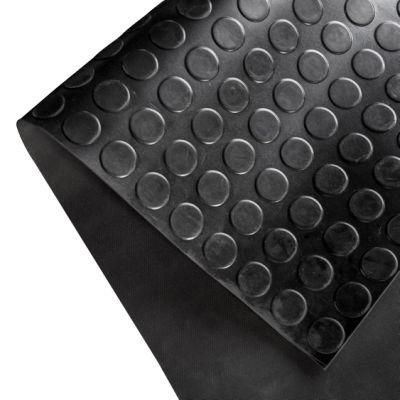 Anti Slip 3mm Black SBR Round DOT Rubber Flooring Coin Stud Rubber Mat for Garage