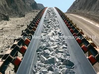 Large Capacity Steep Angle Sidewall Skirt Cleated Rubber Corrugated Conveyor Belt for Lime Stone
