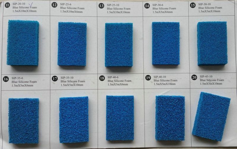 1.5-50mm X 0.1-1.5m X 1-20m Silicone Sponge Sheet, Silicone Foam Sheet with Close Cell Silicone Sponge, 10-40sh a, 0.5-1.0g/cm3, Backing Adhesive 3m (3A1002)