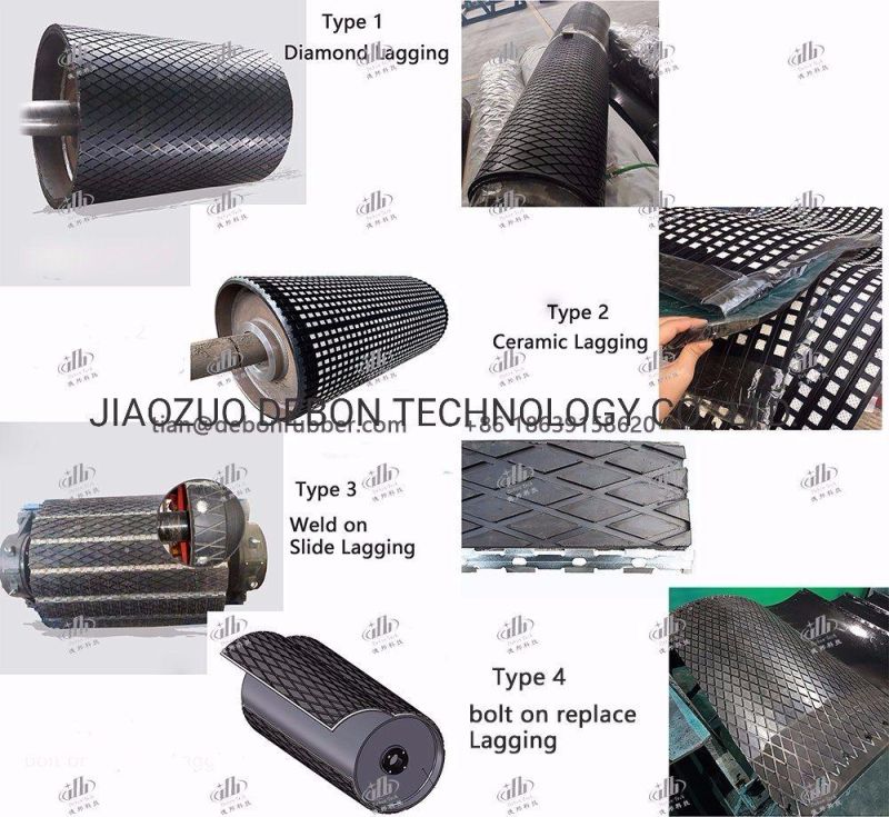 Types of Conveyor Pulley Lagging Ceramic Lagging