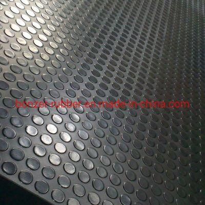 Nonslip Stud Round Coin Pattern Rubber Flooring Matting Sheet