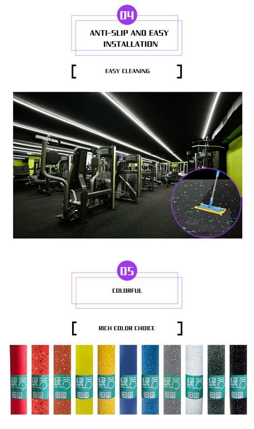 Anti-Shock Rubber Flooring Rolls Rubber Mats for Gym