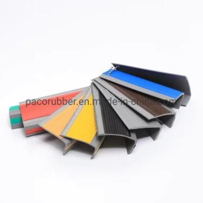 L Shape Colorful Anti Slip Plastic PVC Rubber Flexible Stair Nosing