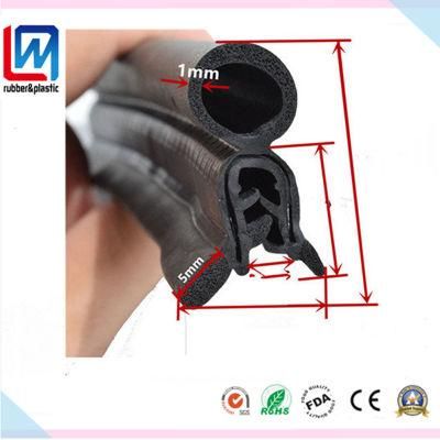 Soundproof Flexible Rubber Extrusion/Profile with Clamping The Steel Strip