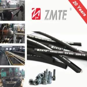 Oil Sythetic Rubber High Pressure En853 2sn Hydraulic Hose