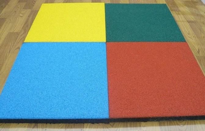 Rubber Floor Tile, Gym Rubber Flooring, Square Rubber Tile